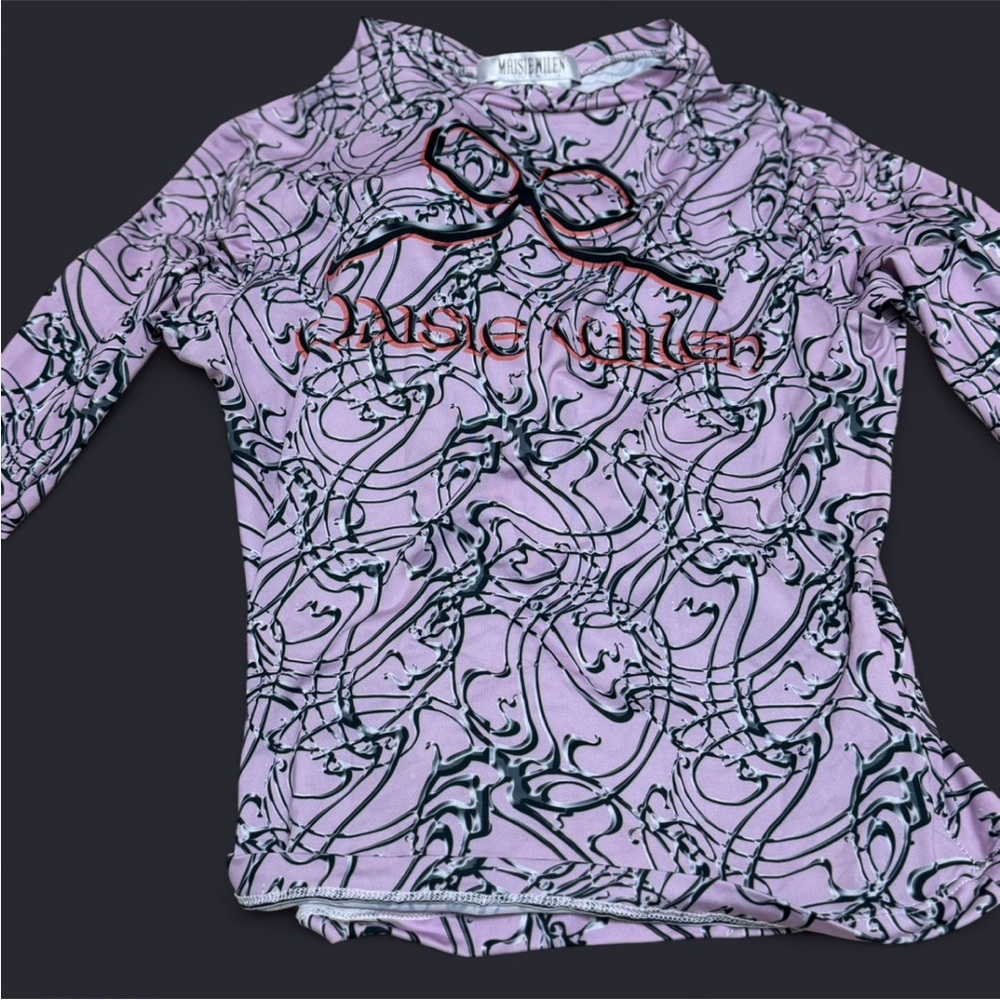 Maisie Willen Long Sleeve Top and Leggings Set - Lavender and Black